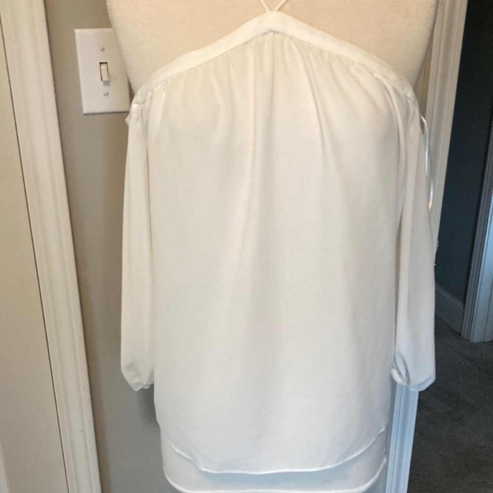 White Off-Shoulder Women's Top - Classic Elegant Style